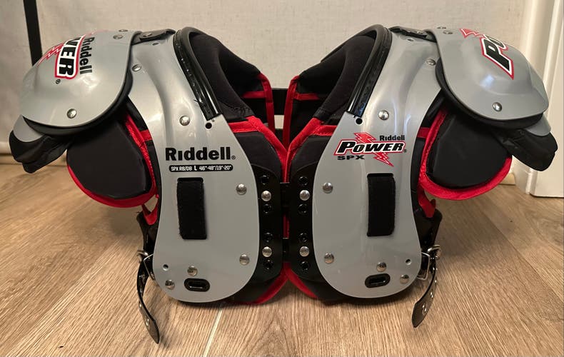 Large Adult Riddell Power SPX Shoulder Pads, RB/LB (New)