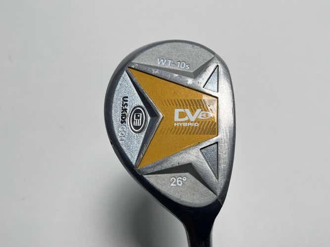 US Kids WT-10s DV3 Hybrid 26* Ultralight 63" Yellow Youth Graphite Mens RH