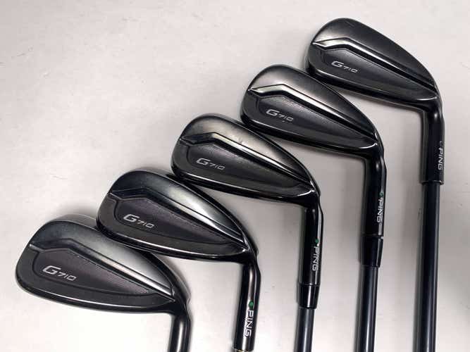 Ping G710 Iron Set 5-9 Green Dot 2* Up Alta CB AWT Regular Graphite Mens RH +1''