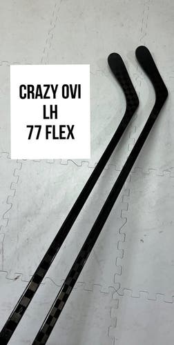 Senior(2x)Left OVI 77 Flex PROBLACKSTOCK Toe Pattern Unbranded Pro Stock Hockey Sticks