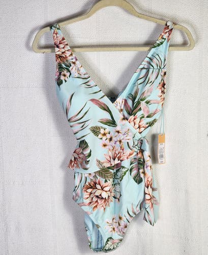 Kona Sol Multicolored Floral Small Women's One Piece Swimsuit (New)