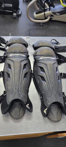 Used Easton INTERMEDIATE Catchers Leg Guards Black Intermed 11497-S000155881