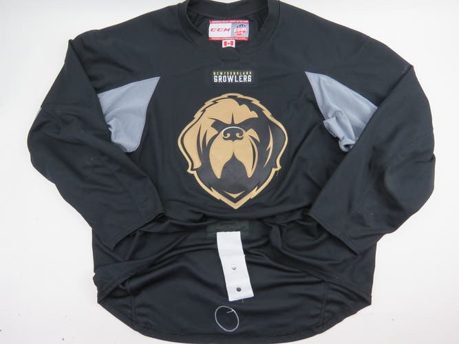 CCM Newfoundland Growlers ECHL Pro Stock Practice Worn Hockey Jersey Black 58