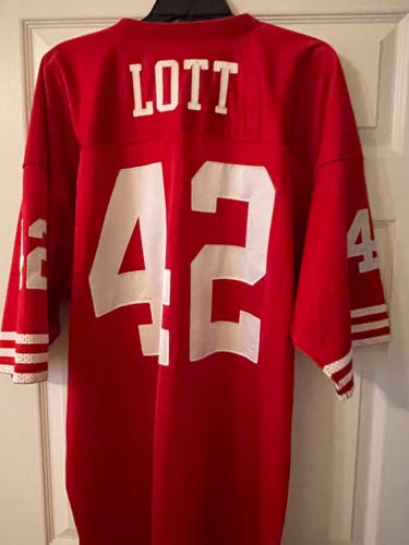 Ronnie Lott 1989 Home Throwback Men's Mitchell & Ness Jersey  52/XXL(Used)
