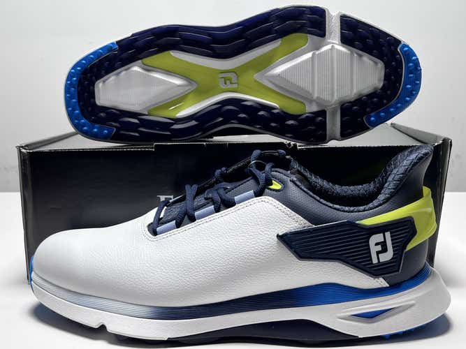 FootJoy Pro SLX Golf Shoes White Blue Yellow Men's SZ 11 (56914)