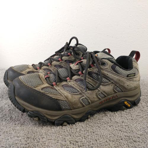 Merrell Moab 3 Mens Size 10 Wide Hiking Shoes Brown Waterproof Low Top Vibram