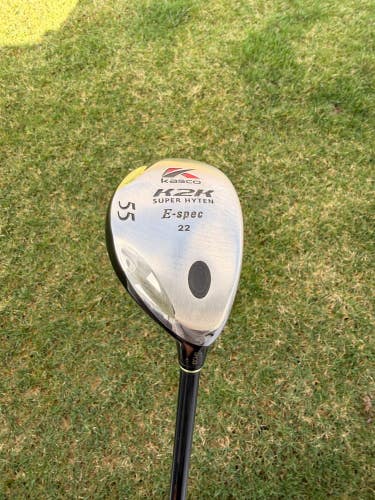 Kasco K2K Super Hyten 5 Hybrid 22 E-spec 55g Regular Flex 40.75 +HC NICE