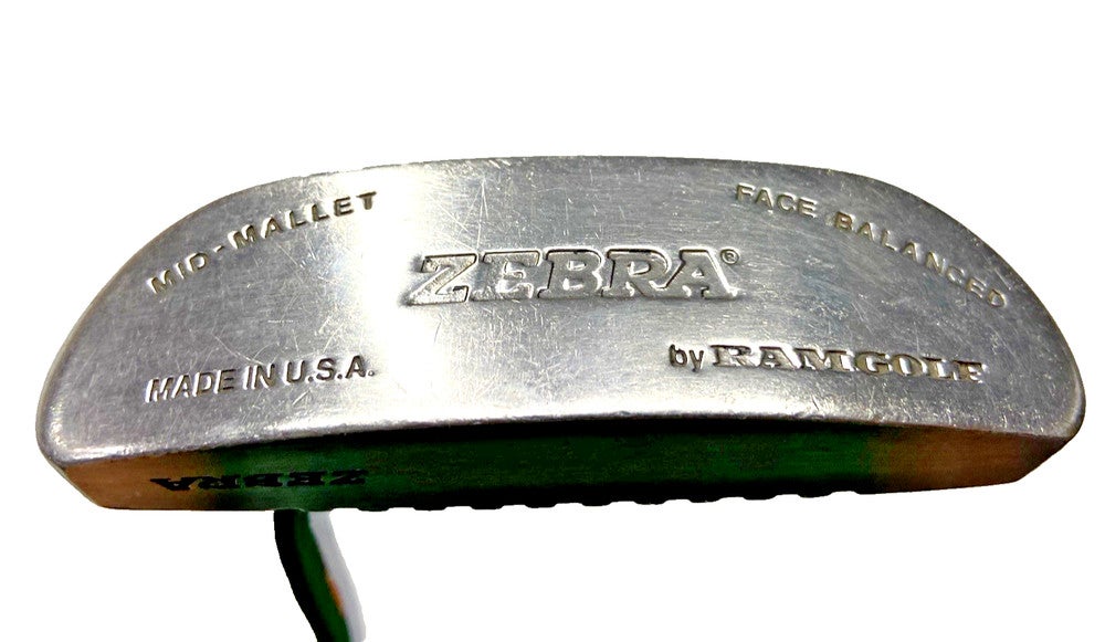RAM Golf Zebra Face Balanced Mid-Mallet Putter Right-Handed Steel 35" New Grip