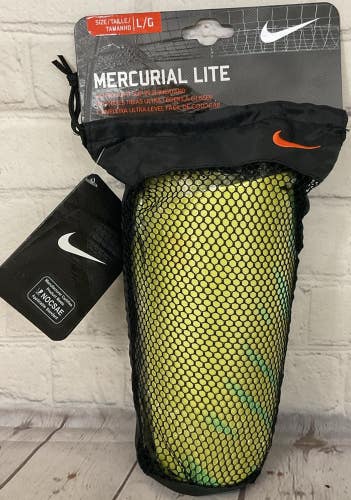Nike Mercurial Lite Unisex Adult Large SlipIn Shin Gaurd Durable Shell Hard Foam