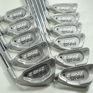 Ping Zing 2 RETUMBLED 3-W,SW,LS,LW Iron Set Stiff KBS Tour FLT 120 Steel #212190