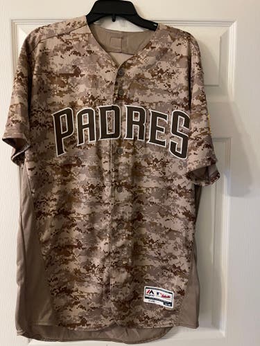 San Diego Padres Military Weekend Camo Authentic Jersey Size 46/L