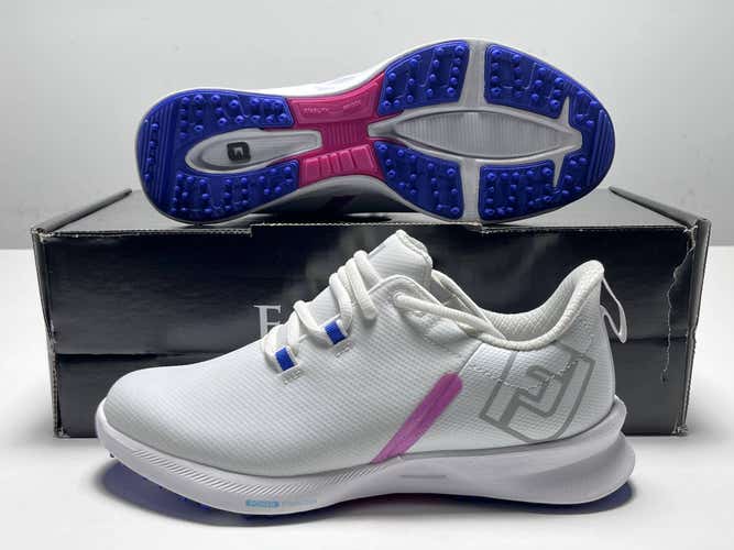 FootJoy FJ Fuel Sport Golf Shoes White Pink Blue Women's SZ 6.5 (90127)