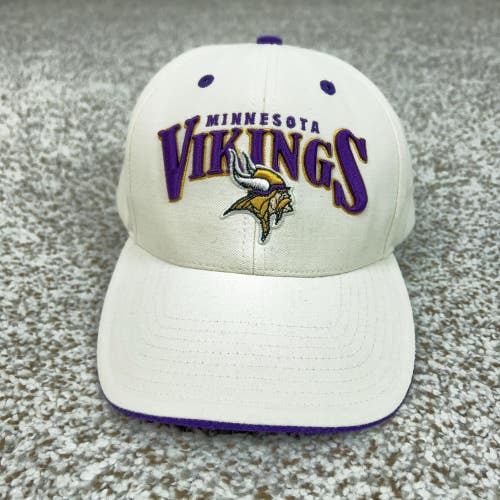 Vintage Minnesota Vikings Hat Cap Strap Back Mens One Size NFL Football TNS 90s