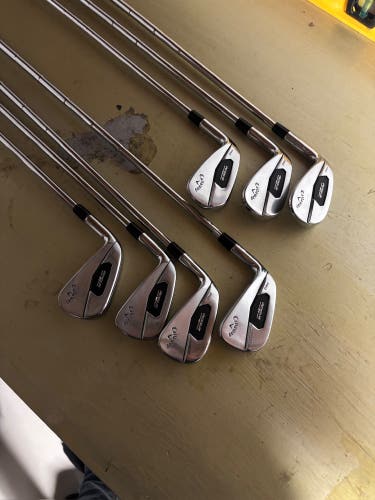 Men's 2022 Callaway Rogue ST Pro Left Hand Iron Set Stiff Flex Steel Shaft (Used)