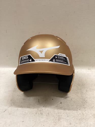 Used Mizuno B6 HELMET Batting Helmet No Mask Gold S/M 11725-S000497350