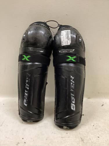 Used Bauer X Junior Shin Guards Black And Royal Blue 11" 11725-S000497567