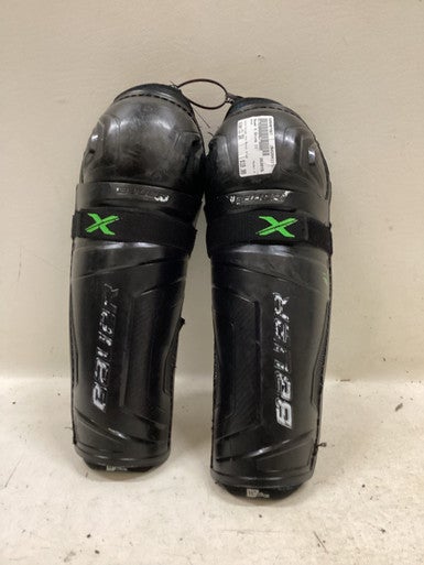 Used Bauer X Junior Shin Guards Black And Royal Blue 11" 11725-S000497567