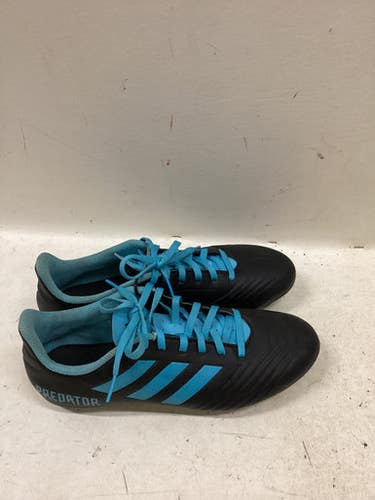 Used Adidas Soccer Cleats Black And Carolina Blue Senior 8 11725-S000498610