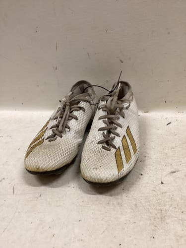 Used Adidas Soccer Cleats White And Gold Senior 8 11725-S000498666