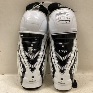 Used CCM LTP Junior Shin Guards Black And White 10" 11725-S000498695