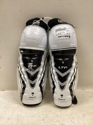 Used CCM LTP Junior Shin Guards Black And White 10" 11725-S000498695