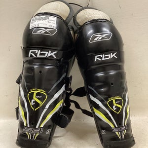 Used Reebok SC87 Junior Shin Guards White/Black/Yellow 10" 11725-S000498702
