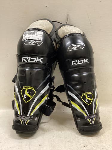 Used Reebok SC87 Junior Shin Guards White/Black/Yellow 10" 11725-S000498702