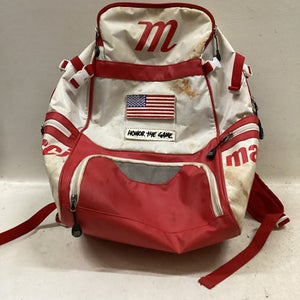 Used Marucci HONOR THE GAME BB/SB Player Backpack Red 11725-S000498736