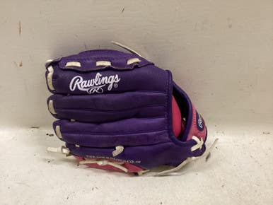 Used Rawlings HFP10PUR BB/SB Glove RH Throw Purple And Pink 10" 11725-S000498797