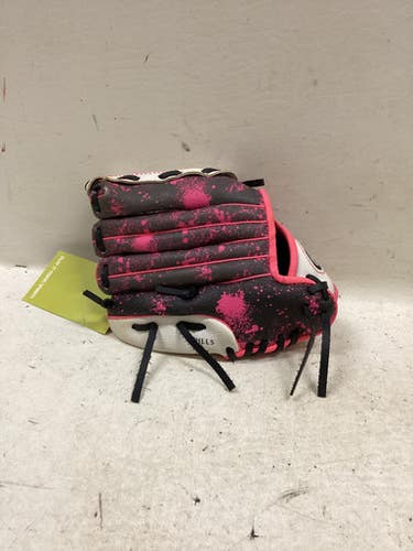 Used Rawlings PL90WP BB/SB Glove RH Throw White And Pink 9" 11725-S000498798