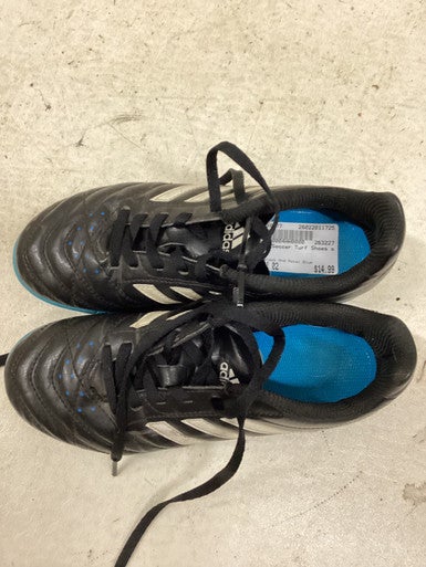 Used Adidas Soccer Turf Shoes Black And Royal Blue Junior 02 11725-S000498377