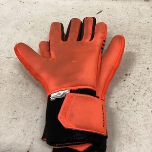 Used UHLSPORT ORANGE Soccer Goalie Gloves Neon Orange 8 11725-S000498466