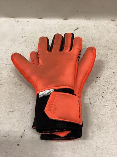 Used UHLSPORT ORANGE Soccer Goalie Gloves Neon Orange 8 11725-S000498466