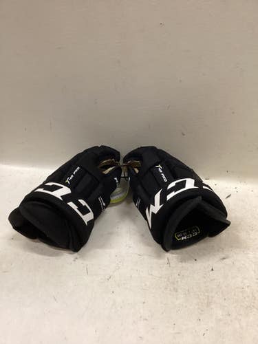 Used CCM T4R PRO Senior Gloves Black 14" 11725-S000496589