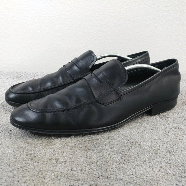 Salvatore Ferragamo Penny Loafers Mens 11.5 Shoes Black Rain Lux MISMATCH Pair