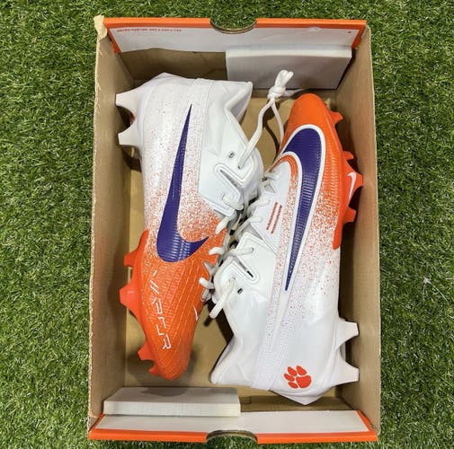 Men's Size M 15.0 (W.16.0) Nike Vapor Edge Elite 360 2 “Clemson Tigers”Low Top Molded Cleats (New