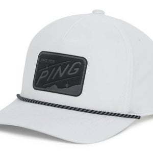 PING Phoenician FlexFit Tech 110 Adjustable Snapback Rope Golf Hat Cap White NEW