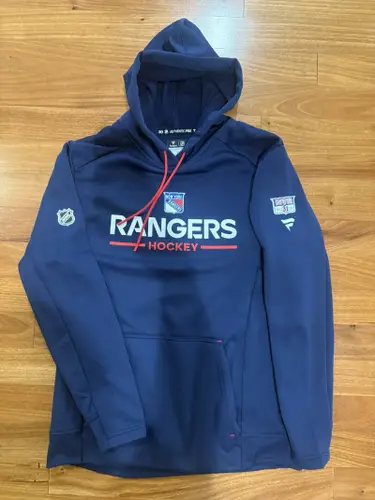 Mika Zibanejad 93 New York Rangers Fanatics Authentic Pro Hoodie Player Used L
