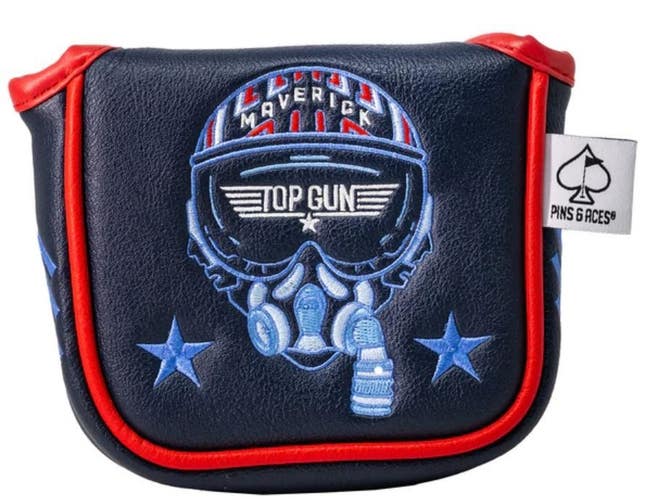 Pins and Aces Top Gun Maverick Magnetic Mallet Putter Cover Headcover NEW