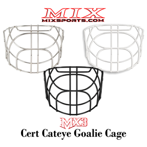 MX3 Certified Style Cateye Goalie Cage Senior - 3 Colors available.