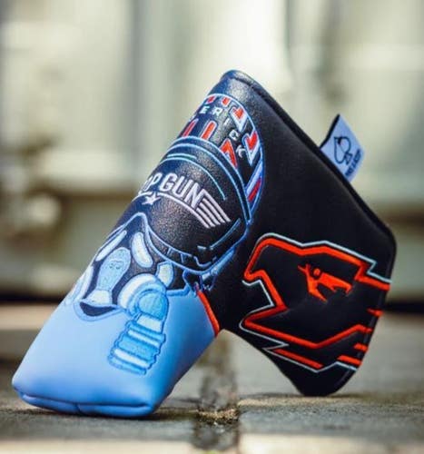 Pins and Aces Top Gun Maverick Magnetic Blade Putter Cover Headcover NEW