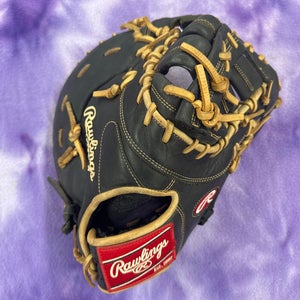Black Rawlings Gold Glove Elite RH First Base Baseball Glove 13" (Used)
