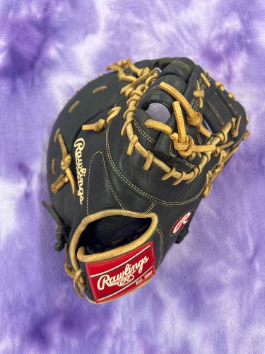Black Rawlings Gold Glove Elite RH First Base Baseball Glove 13" (Used)