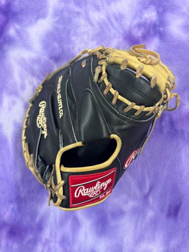 Black Rawlings Heart of the Hide RH Catcher's Baseball Glove 33" (Used)