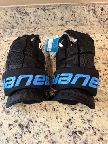 Custom Bauer Supreme Mach Black w/ Blue Gloves 14"