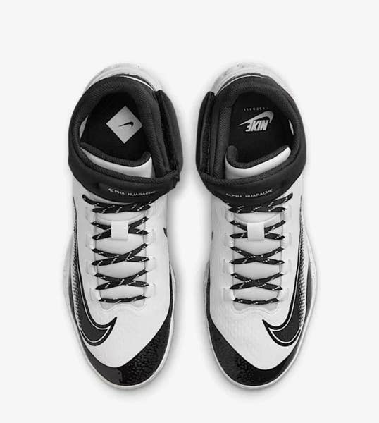 Nike Alpha Huarache Elite 4 Mid Men\'s Baseball Cleats FD2744-107 Size 16 White Nike Alpha Huarache Elite 4 Mid- Mens Size 16 Baseball  main image 2