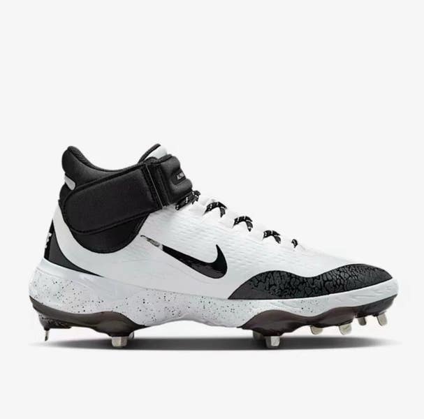 Nike Alpha Huarache Elite 4 Mid Men\'s Baseball Cleats FD2744-107 Size 16 White Nike Alpha Huarache Elite 4 Mid- Mens Size 16 Baseball  main image 4