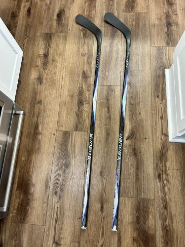 2 PACK Senior Bauer Vapor Flylite Left Hand hockey Stick P92 77 Flex (Slightly Used)