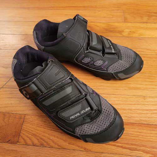 Pearl Izumi All Road III 3 Womens Black-Gray Cycling Bike Shoes US 8 / EU 38.5