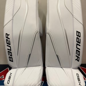28" 2023 Bauer GSX Goalie Leg Pads (New) White/White